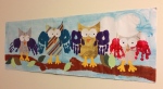 Owl family wall hanging